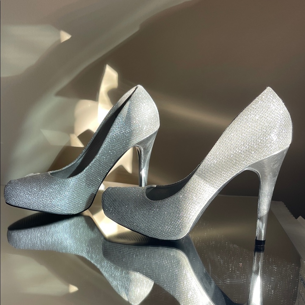 Elegant Silver High Heels